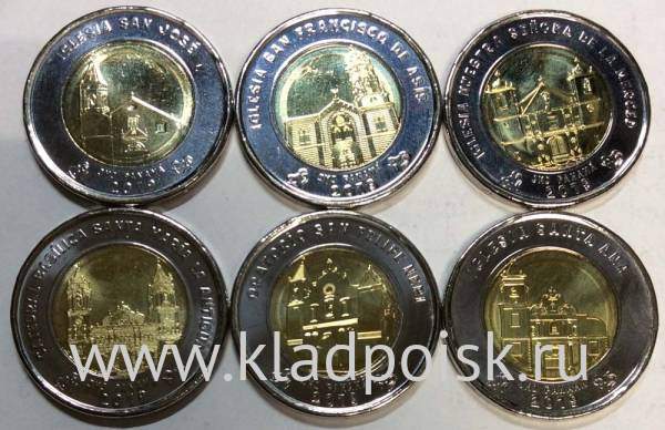 Набор юбилейных монет Панамы 2019 года, 6 монет