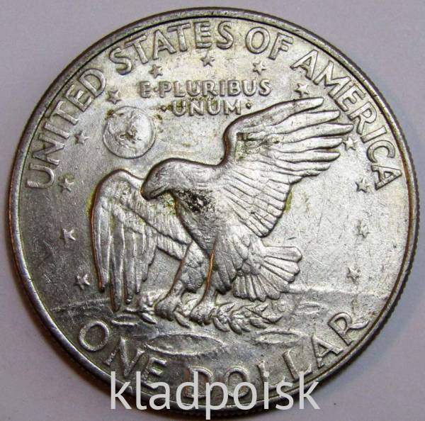 Монета 1 доллар США 1971 года (Доллар Эйзенхауэра или Лунный орёл) P Монета 1 доллар США 1971 года (Доллар Эйзенхауэра или Лунный орёл) P