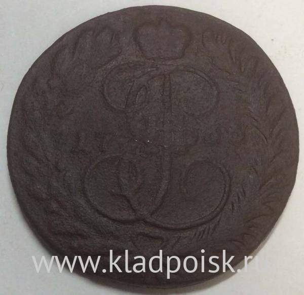 Монета 2 копейки Российской Империи 1763 Екатерина II Монета 2 копейки Российской Империи 1763 Екатерина II