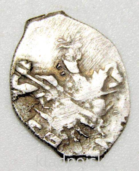 Копейка серебро Михаил Фёдорович (чешуя), 1613-1645 гг. Новгородский денежный двор