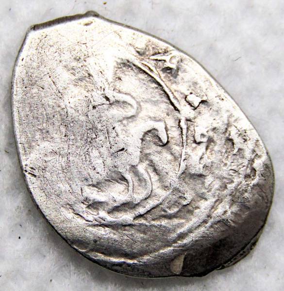 Денга 1425-1428 гг. Василий Дмитриевич, серебро, Москва