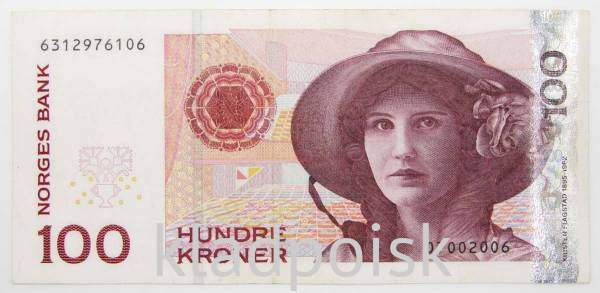 Банкнота 100 крон 2006 года Норвегия