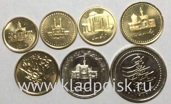 Набор монет Иран серии Архитектура Мечети, 2003-2010, 7 монет