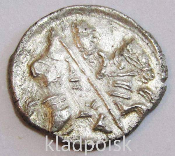 Копейка серебро Дмитрий Иванович (Лжедмитрий), чешуйка, 1605 г., Псков, арт 3