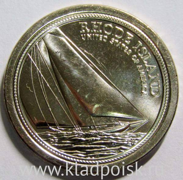 Монета 1 доллар США, Род-Айленд, яхта «Reliance» серии Американские инновации и новаторы (2022) P Монета 1 доллар США, Род-Айленд, яхта «Reliance» серии Американские инновации и новаторы (2022) P
