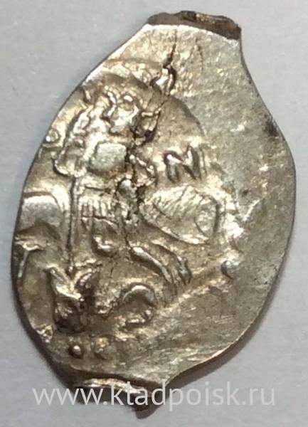 Денга Василий II Васильевич «Тёмный», серебро, Всадник/строчник, арт 9 Денга Василий II Васильевич «Тёмный», серебро, Всадник/строчник, арт 9