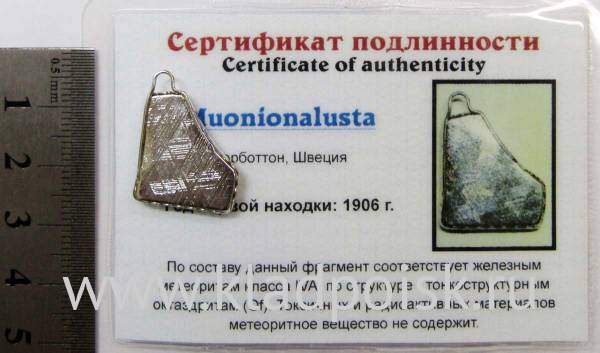 Подвеска из метеорита Муонионалуста (Muonionalusta), арт 12