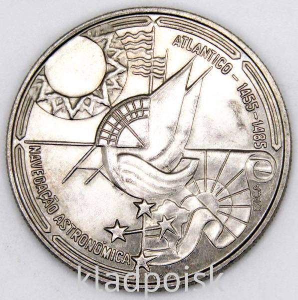 Монета 100 эскудо 1990 года, Астронавигация «Золотой век открытий», Португалия