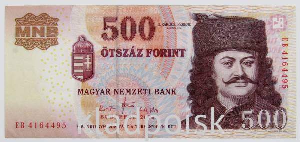 Банкнота 500 форинтов 2010 года Венгрия