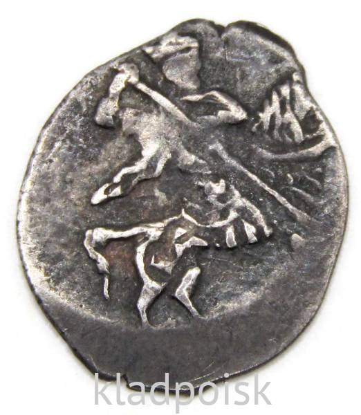 Копейка серебро Дмитрий Иванович (Лжедмитрий), чешуйка, 1605 г., Москва