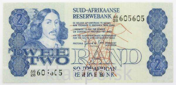 Банкнота 2 рэнда 1983-1990 гг ЮАР