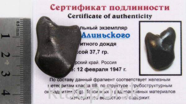 Индивидуальный экземпляр Сихотэ-Алиньского метеоритного дождя (арт 17)