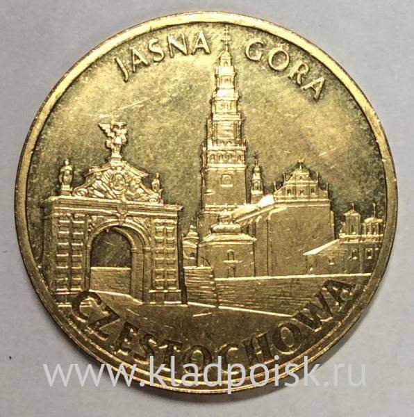 Монета 2 злотых Польша Ченстохова из серии Города Польши, 2009