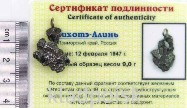 Подвеска из метеорита Сихотэ-Алинь (арт 26) Подвеска из метеорита Сихотэ-Алинь (арт 26)