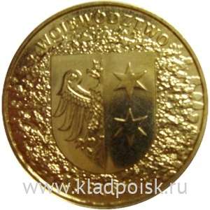 Монета 2 злотых Польша Воеводство Любушское, 2004