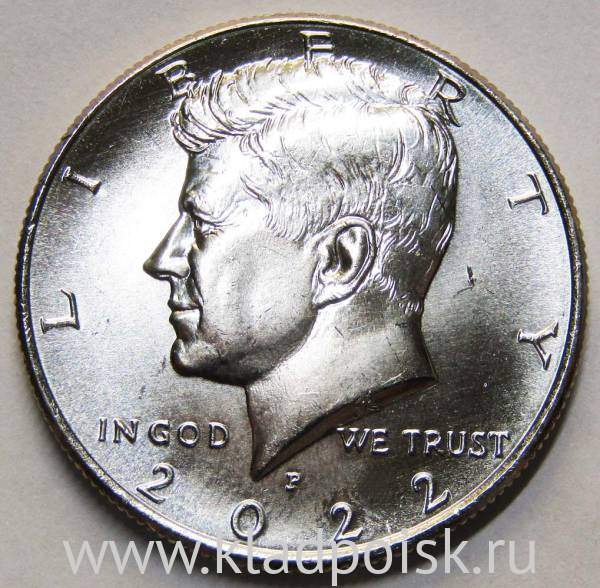 Монета 50 центов США Кеннеди 2022 UNC (P) Монета 50 центов США Кеннеди 2022 UNC (P)