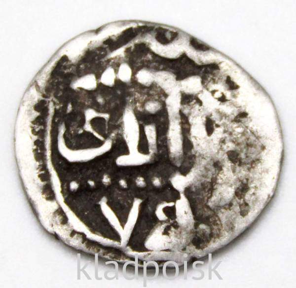 Монета Ордынский дирхем Хан Бердибек, 759 год, чекан Азак Монета Ордынский дирхем Хан Бердибек, 759 год, чекан Азак