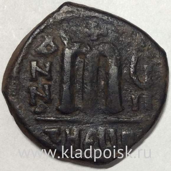 Монета Византия Фоллис Император Фока 602-610 гг. Антиохия