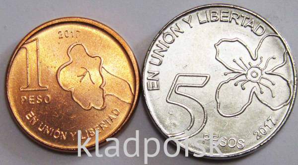 Набор монет Аргентина 2017 год, 2 монеты