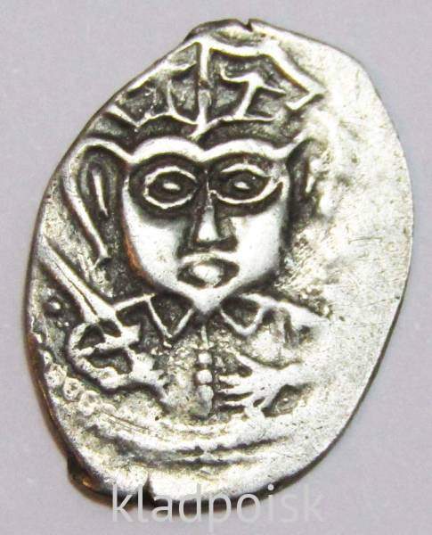 Денга Псковcкая, период самостоятельности, князь Довмонт/строчник, серебро, арт 5