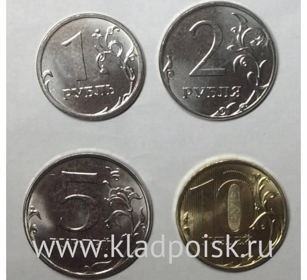 Набор монет России ММД 2016 год, Новый дизайн, 4 монеты Набор монет России ММД 2016 год, Новый дизайн, 4 монеты