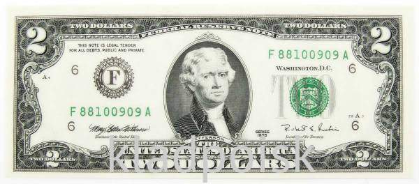 Банкнота 2 доллара США 1995 года, F - Атланта