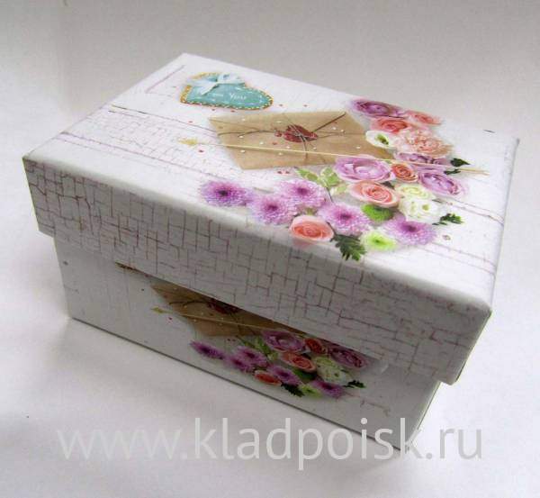 Коробка подарочная прямоугольная 11х7,5х5,5 см, с наполнителем, love-2 Коробка подарочная прямоугольная 11х7,5х5,5 см, с наполнителем, love-2