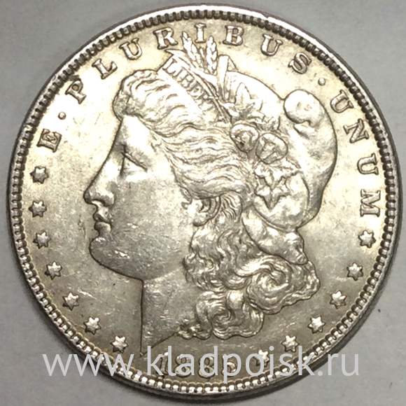 Монета 1 доллар Моргана США, Серебро 900 пр., 1885 год