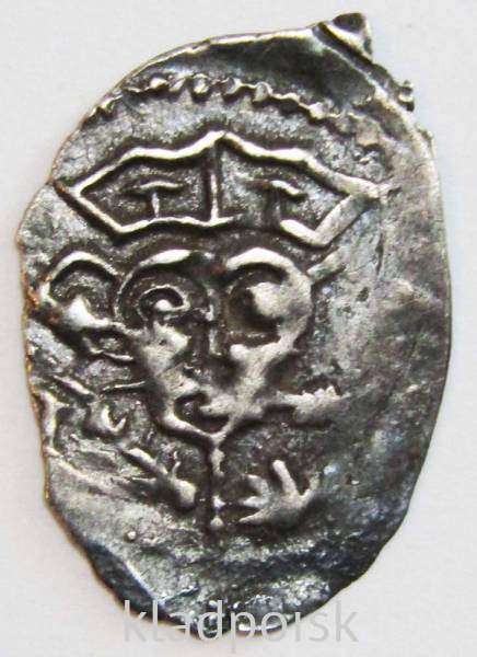 Денга Псковcкая, период самостоятельности, князь Довмонт/барс вправо, серебро, арт 2