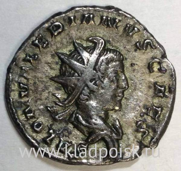 Монета Рим Антониниан Император Салонин, 242-260 гг.