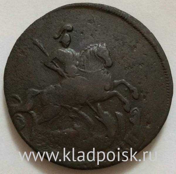 Монета 2 копейки 1758 года, Российская Империя, Елизавета I