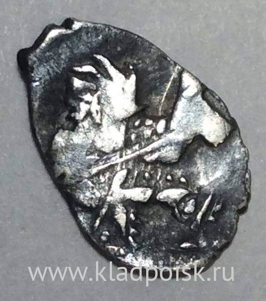 Копейка серебро Михаил Фёдорович (чешуя), 1613-1645 гг. НГ - Новгородский денежный двор, арт 12 Копейка серебро Михаил Фёдорович (чешуя), 1613-1645 гг. НГ - Новгородский денежный двор, арт 12