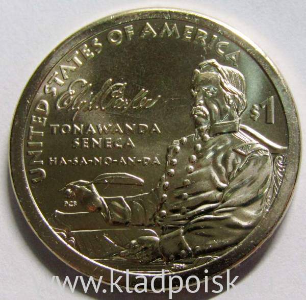 Монета 1 доллар Сакагавея, Эли Сэмюэл Паркер, 2022 D Монета 1 доллар Сакагавея, Эли Сэмюэл Паркер, 2022 D