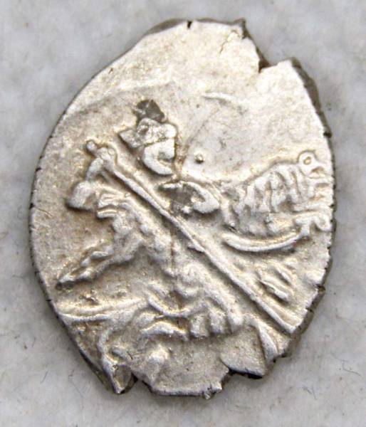 Копейка серебро Василий Шуйский (чешуя), 1606-1610 гг. Московский денежный двор, арт 10 Копейка серебро Василий Шуйский (чешуя), 1606-1610 гг. Московский денежный двор, арт 10