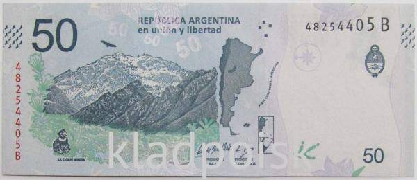 Банкнота Аргентина 50 песо 2018 года