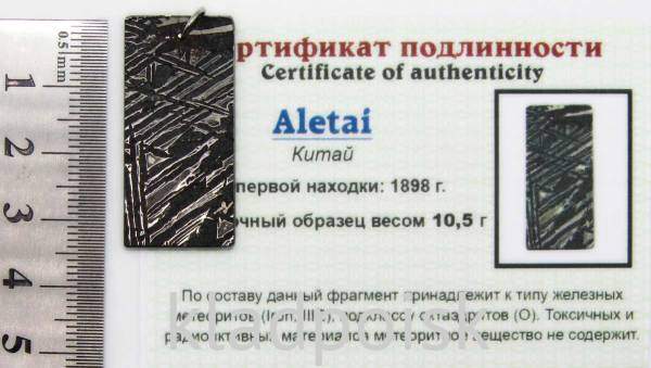 Подвеска из метеорита Aletai