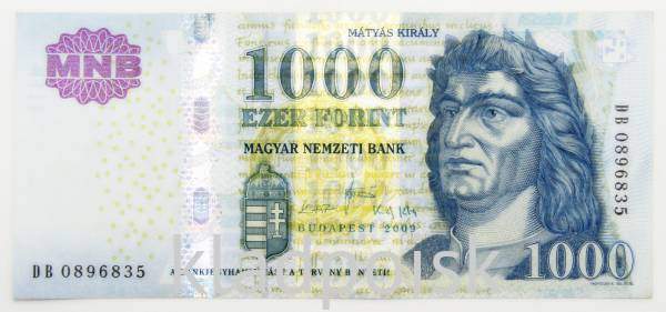 Банкнота 1000 форинтов 2009 года Венгрия