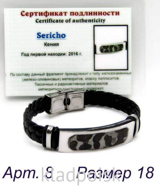 Браслет из экокожи с метеоритом Sericho