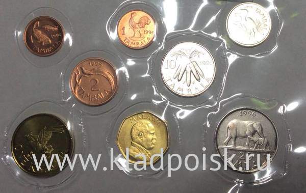 Набор регулярных монет Малави 1994-1996 гг., 8 монет
