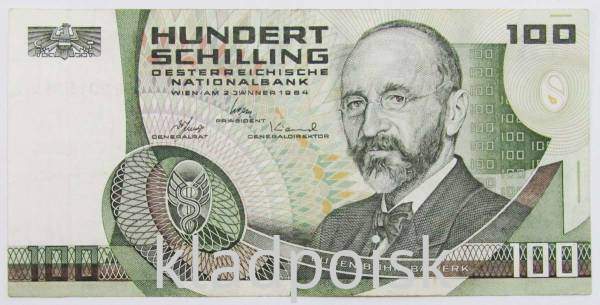 Банкнота 100 шиллингов 1984 года Австрия Банкнота 100 шиллингов 1984 года Австрия