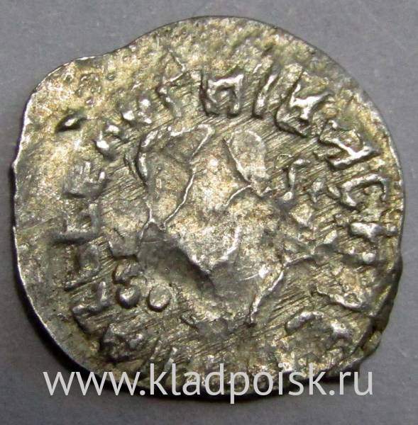 Денга Василий II Васильевич «Тёмный», серебро, Всадник/строчник, арт 13