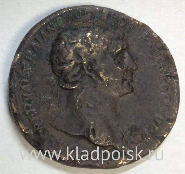 Монета Сестерций Император Траян 98-117 гг. Монета Сестерций Император Траян 98-117 гг.