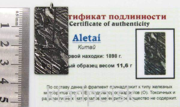 Подвеска из метеорита Aletai
