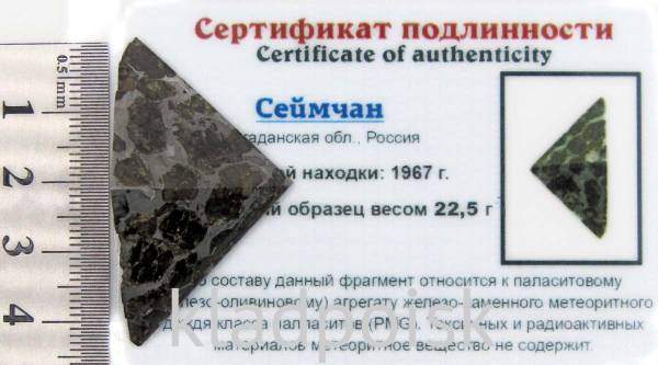 Осколок метеорита Сеймчан арт 1