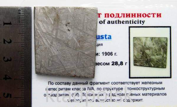 Спил метеорита Муонионалуста (Muonionalusta), арт 1