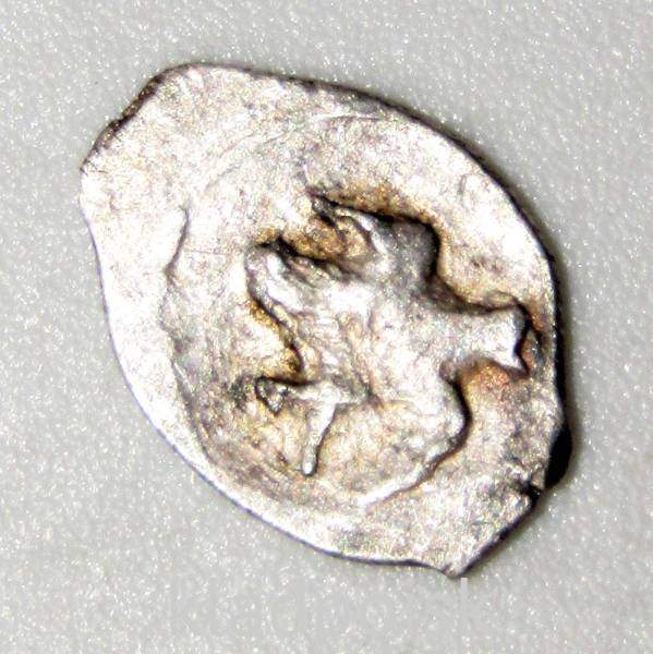 Полушка (1/4 копейки) серебро Иван IV Васильевич Грозный 1533-1584 гг. Новгород