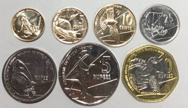 Набор регулярных монет Сейшельских островов 2016 года, 7 монет