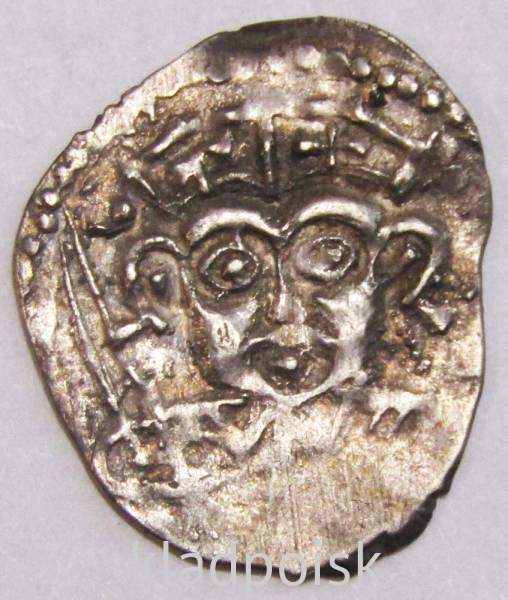 Денга Псковcкая, период самостоятельности, князь Довмонт/барс вправо, серебро Денга Псковcкая, период самостоятельности, князь Довмонт/барс вправо, серебро