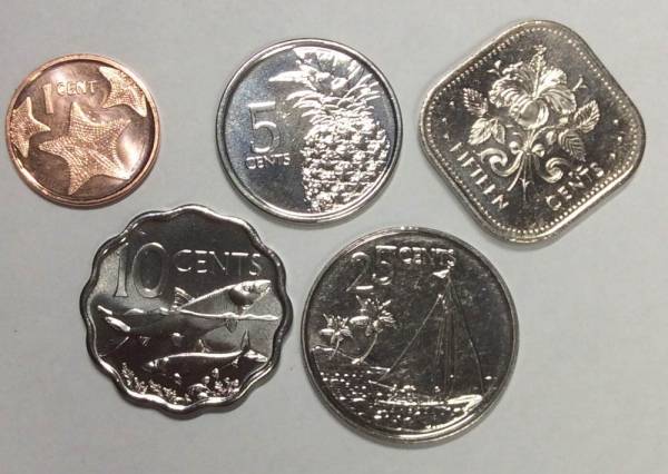 Набор монет Багамских островов 2005-2015 гг., 5 монет