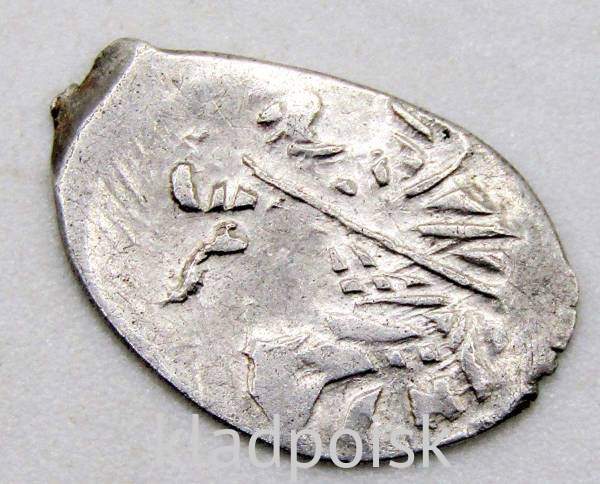 Копейка серебро Михаил Фёдорович (чешуя), 1613-1645 гг. НРКЕ - Новгородский денежный двор, арт 2